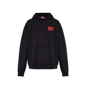 Diesel Multicolor Cotton Sweatshirt With Classic Hood And Logo Patch - NWT